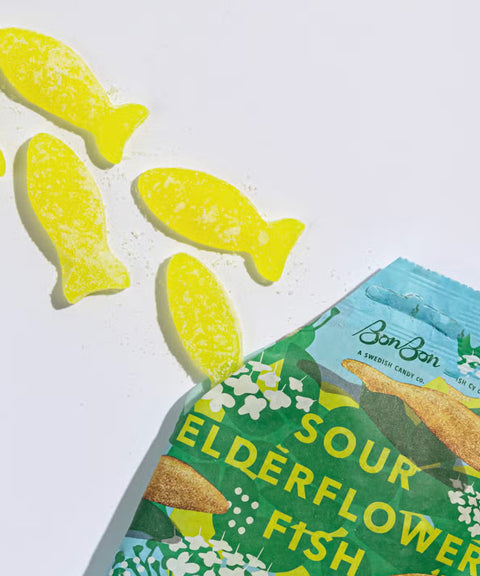 Sour Elderflower Fish Gummies