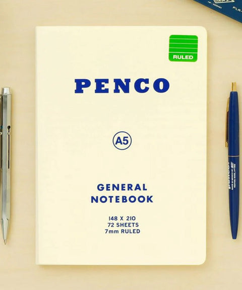 Soft Cover A5 Ruled Notebook - White
