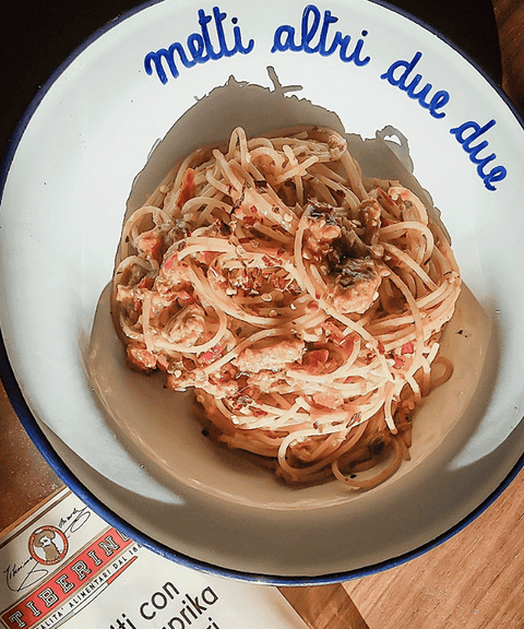 Spaghetti with Porcini & Tomato