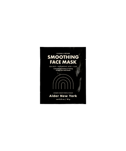 Alder New York Smoothing Face Mask in a single black packet.