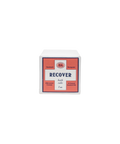Baudelaire Recover bath cube in a white package with a red label, indicating natural ingredients.