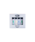 BLOMB Explore Pack 4-piece perfume sample kit in a white box with a clear window.
